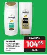 Pantene Hair Shampoo Or Conditioner (All Variants)-750ml Each