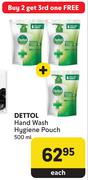 Dettol Hand Wash Hygiene Pouch-500ml Each