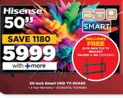 Hisense 50-Inch Smart UHD TV-50A6K