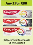 Colgate Total Toothpaste Assorted-For Any 2 x 75ml