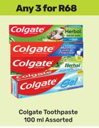 Colgate Toothpaste Assorted-For Any 3 x 100ml