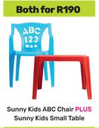 Sunny Kids ABC Chair Plus Sunny Kids Small Table-Both For