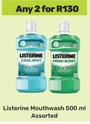 Listerine Mouthwash Assorted-For Any 2 x 500ml