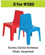 Sunny Junior Armless Chair Assorted-For 2