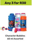 Character Bubbles Assorted-For Any 3 x 60ml