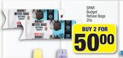  Spar Budget Refuse Bags-For 2 x 20s