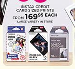 Fujifilm Instax Credit Card Sized Prints-Each