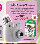 Instax Mini 9 Combo Incl. Cam + 1 Film