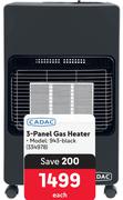 Cadac 3 Panel Gas Heater 943-BLACK