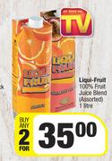 Liqui-Fruit 100% Fruit Juice Blend (Assorted)-For Any 2 x 1Ltr
