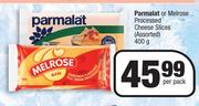 Parmalat Or Melrose Processed Cheese Slices (Assorted)-400g Per Pack