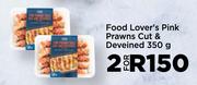 Food Lover's Pink Prawns Cut & Deveined-For 2 x 350g