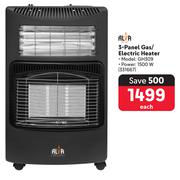 Alva 3 Panel Gas/Electric Heater GH309