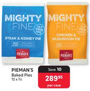 Pieman's Baked Pies-12 x 1's Per Case