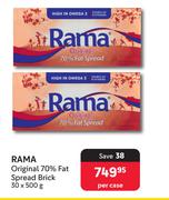  Rama Original 70% Fat Spread Brick-30 x 500g Per Case
