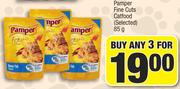 Pamper Fine Cuts Catfood (Selected)-For Any 3 x 85g