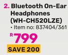 Sony Bluetooth On-Ear Headphones WH-CH520LZE