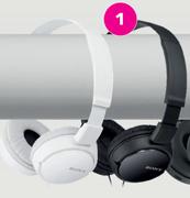 Sony Compact Folding On-Ear Headphones MDR-ZX110BCE