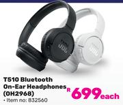 JBL T510 Bluetooth On-Ear Headphones OH2968-Each