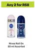 Nivea Roll On Assorted-For 2 x 50ml