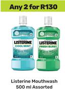 Listerine Mouthwash Assorted-For Any 2 x 500ml