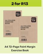 Pen + Gear A4 72 Page Feint Margin Exercise Book-For 2