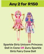 Sparkle Girlz Unicorn Princess Doll In Cone Or Zuru Sparkle Girlz Fairy Cone Doll-For 2