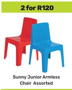 Sunny Junior Armless Chair Assorted-For 2