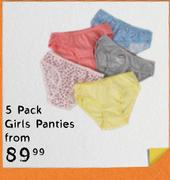 5 Pack Girls Panties
