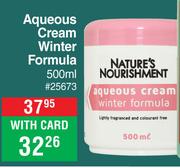 Nature's Nourishment Aqueous Cream Winter Formula-500ml