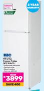 KIC Top Freezer Fridge KTF 518/2-170Ltr