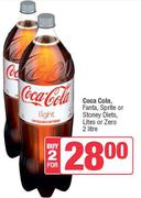 Coca-Cola, Fanta, Sprite Or Stoney Diets, Lites Or Zero-For 2 x 2Ltr