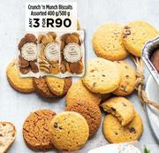 Crunch n Munch Biscuit Assorted-For 3 x 400g/500g