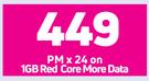 Samsung Galaxy A53 5G Smartphone-On 1GB Red Core More Data