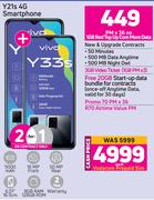 2 x Vivo Y33s 4G Smartphone-On 1GB Red Top Up Core More Data + On Promo 70
