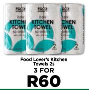 Food Lover's Kitchen Towels 2's Pack-For 3