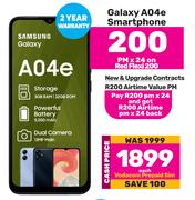 Samsung Galaxy A04e Smartphone-On Red Flexi 200