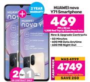2 x Huawei Nova Y71 Smartphone-On 1.2GB Red Top Up Core More Data