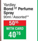 Yardley Bond ST Perfume Spray Assorted-90ml