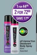 Exclamation Deodorant Body Spray Assorted-For 2 x 90ml