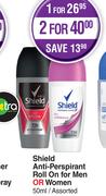 Shield Anti-Perspirant Roll On For Men Or Women Assorted-For 1 x 50ml