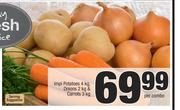 Impi Potatoes 4kg, Onions 2kg And Carrots 3kg-Per Combo