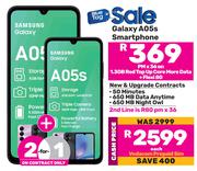 2 x Samsung Galaxy A05s Smartphone-On 1.3GB Red Top Up Core More Data + Flexi 80