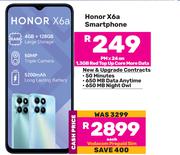 Honor X6a Smartphone-On 1.3GB Red Top Up Core More Data