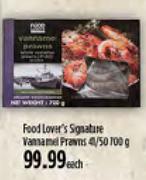 Food Lover's Signature Vannamei Prawns 40/50-100g Each