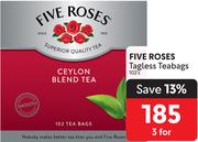 Five Roses Tagless Teabags-For 3 x 102's