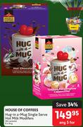 House Of Coffees Hug-In A-Mug Single Serve Hot Milk Modifers (All Variants)-For Any 3 x 8 x 24g