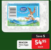 Beacon Hens Eggs-6's Each