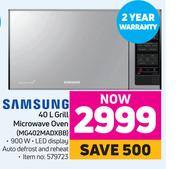 Samsung 40L Grill Microwave Oven MG402MADXBB