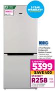 KIC 276L Metallic Fridge With Bottom Freezer 